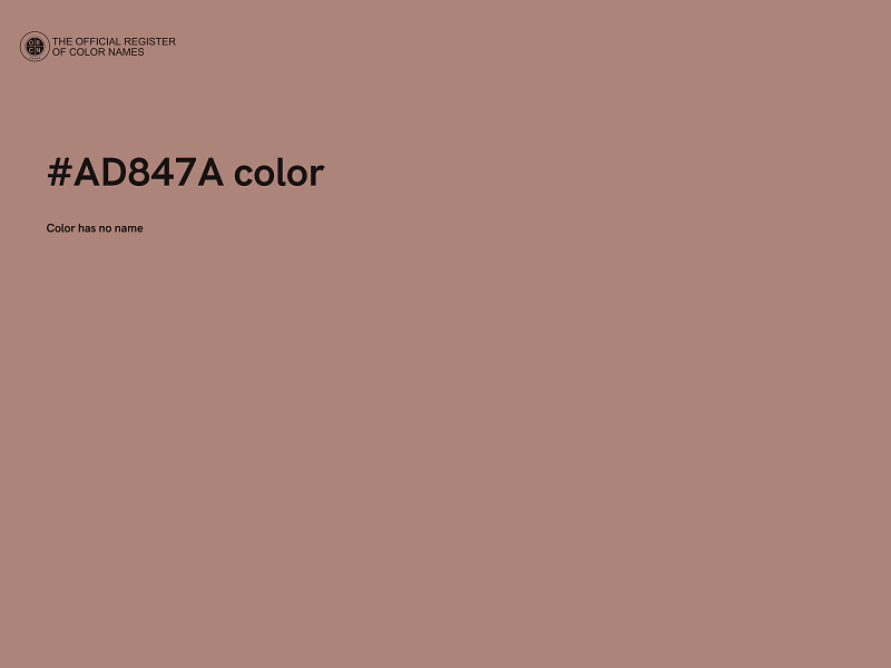 #AD847A color image