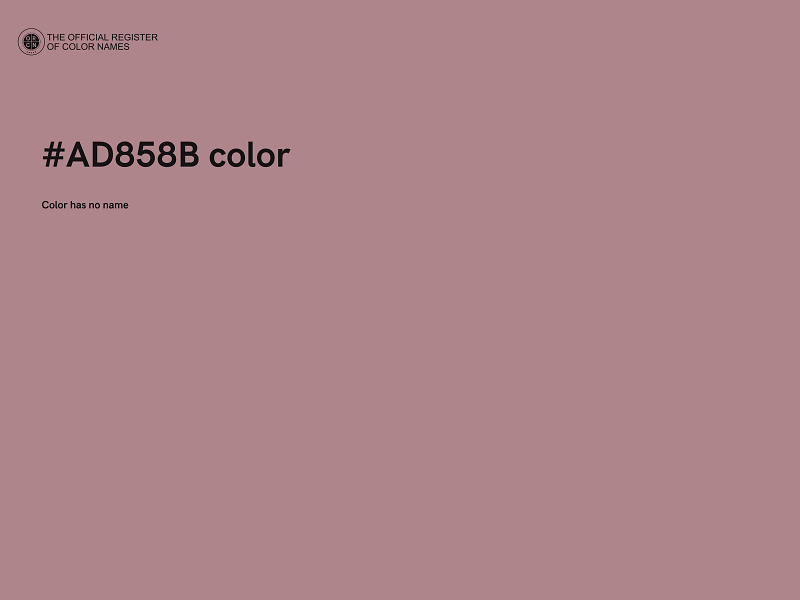 #AD858B color image
