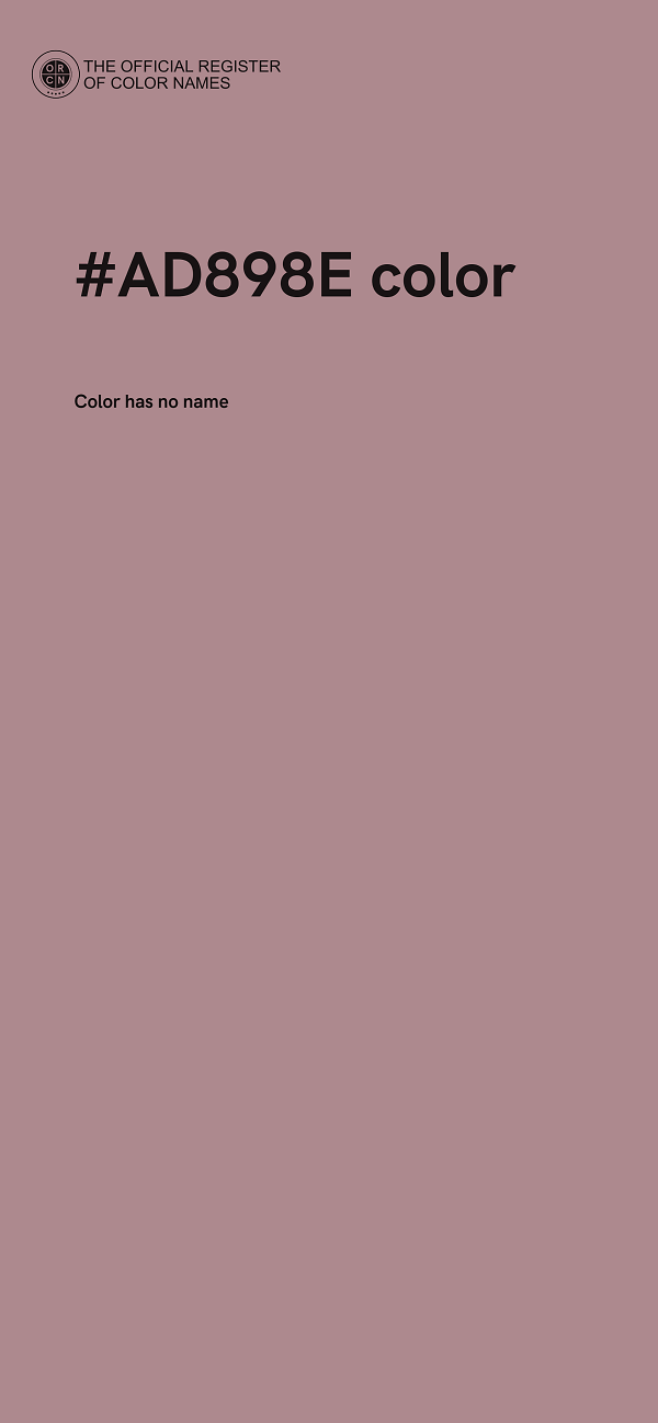 #AD898E color image