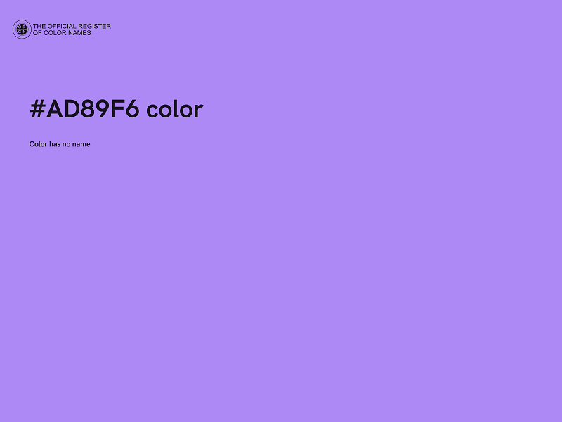 #AD89F6 color image