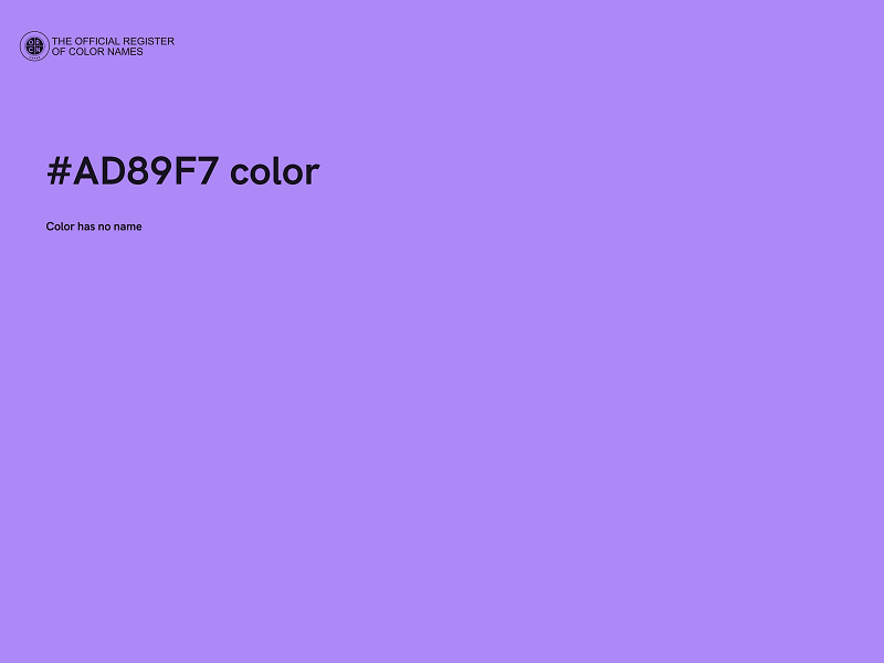 #AD89F7 color image