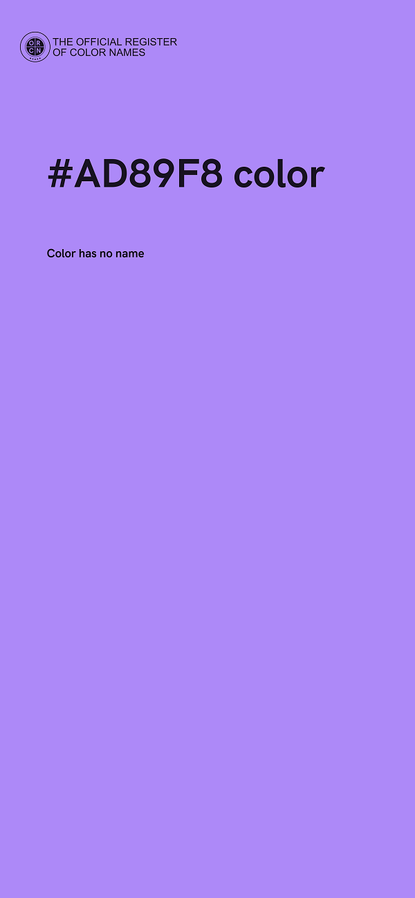 #AD89F8 color image