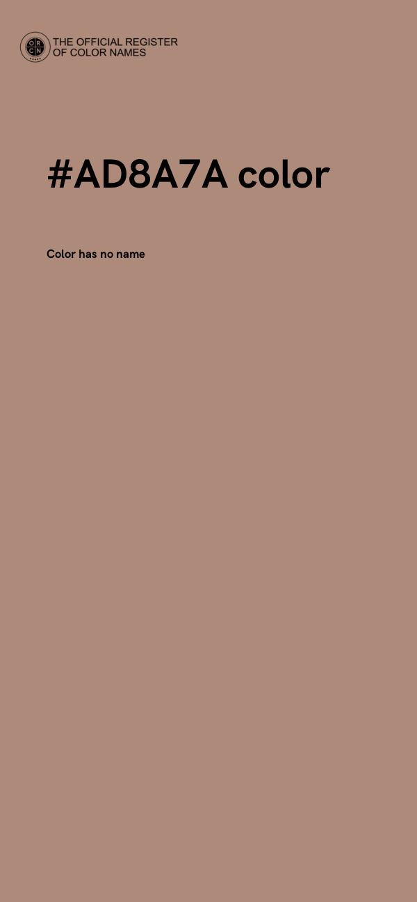 #AD8A7A color image