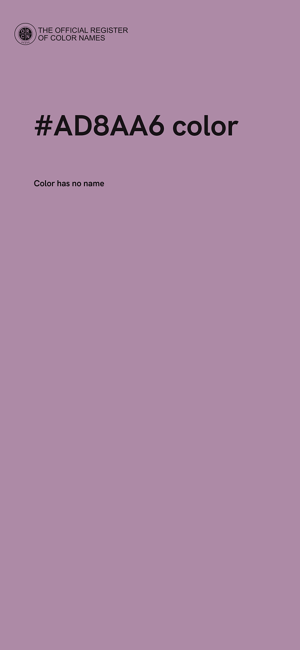 #AD8AA6 color image