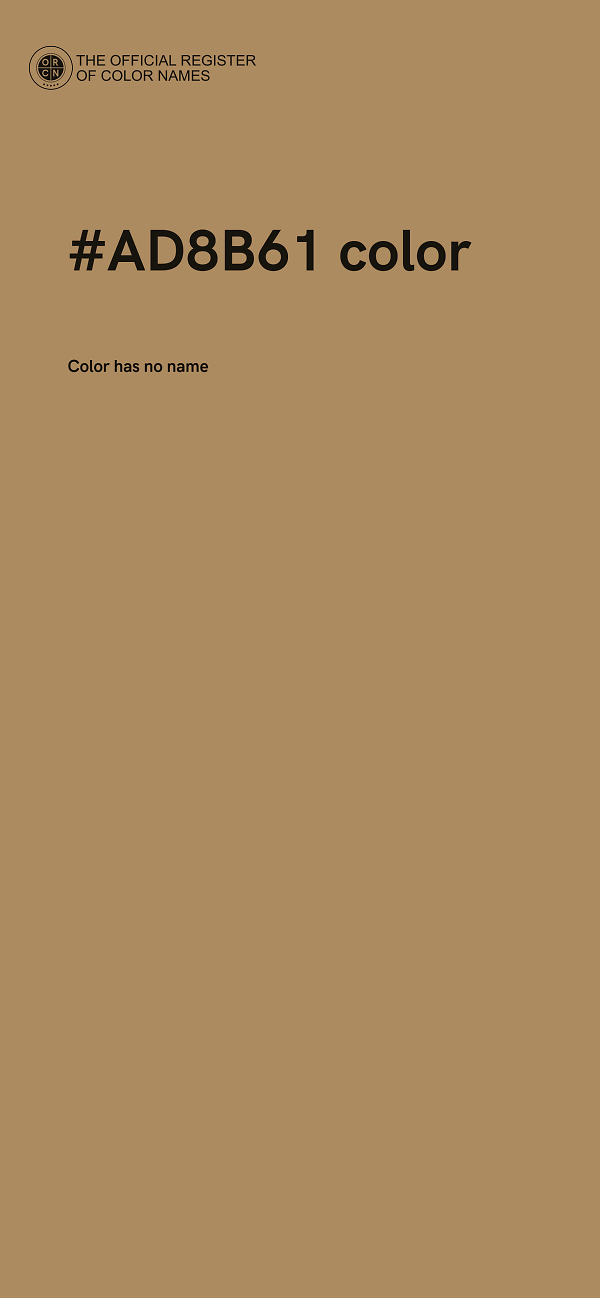 #AD8B61 color image