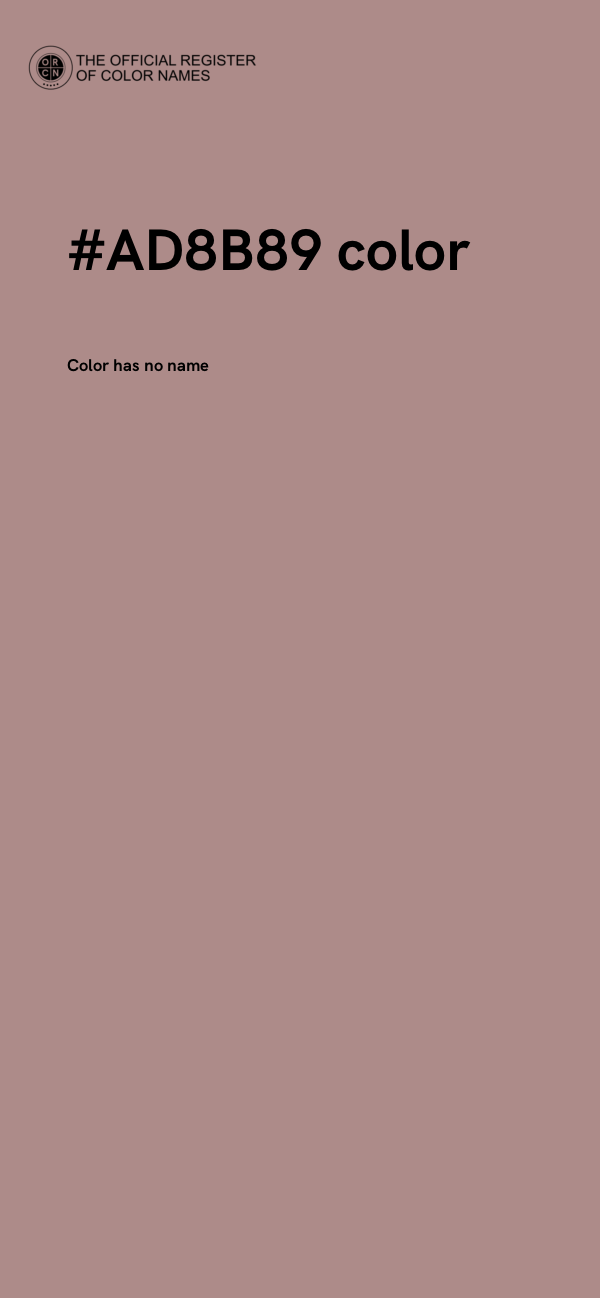 #AD8B89 color image