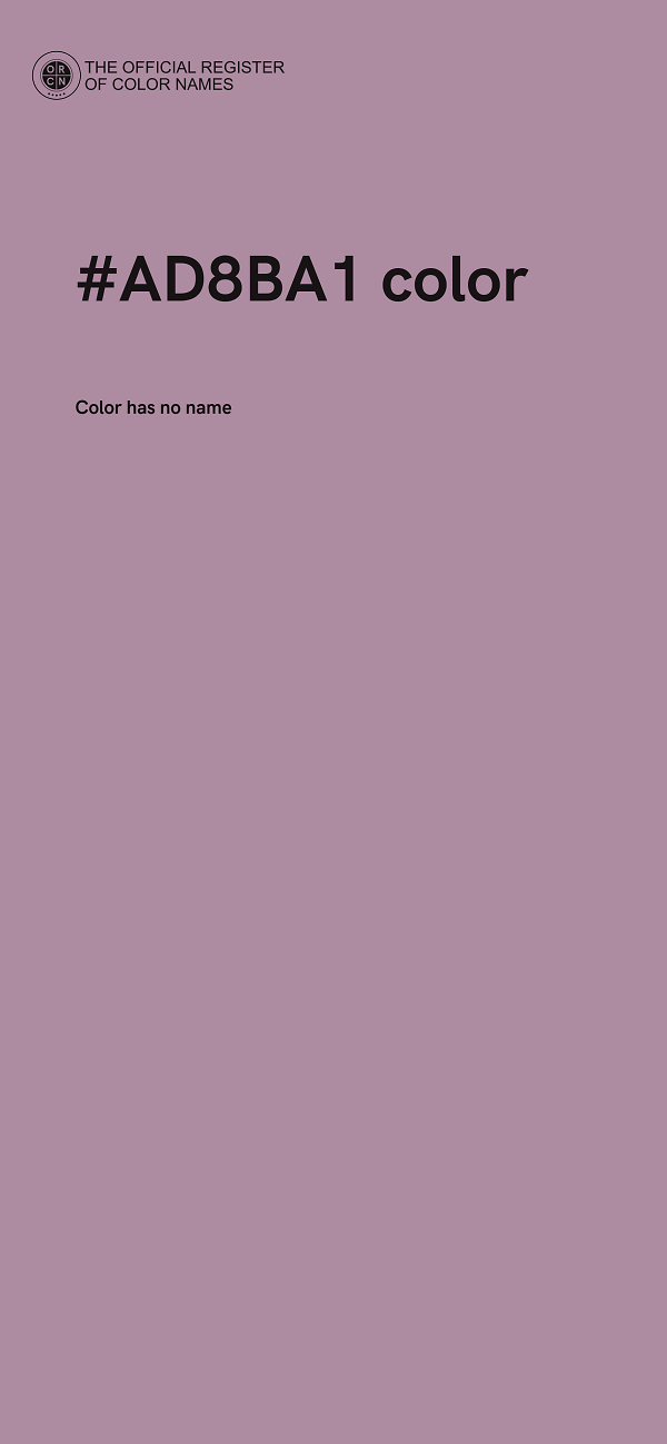#AD8BA1 color image