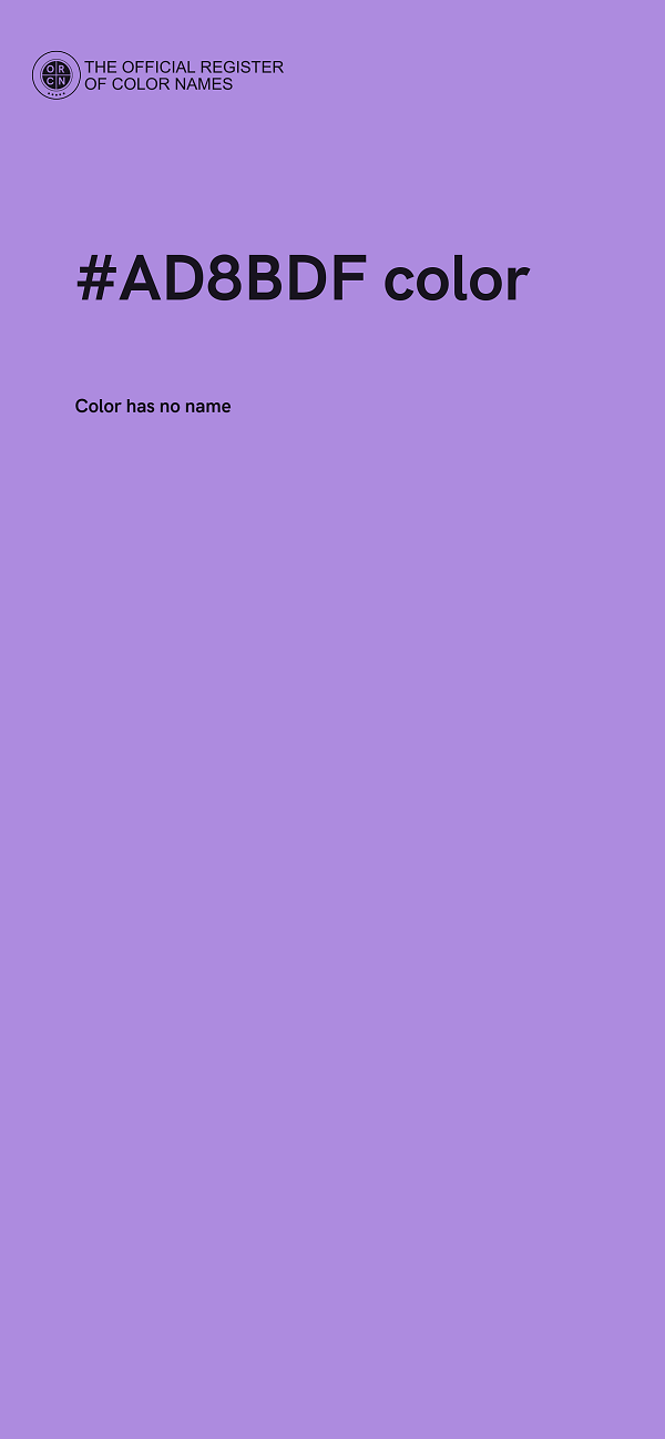 #AD8BDF color image