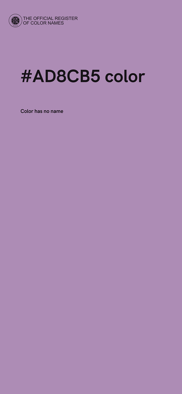 #AD8CB5 color image