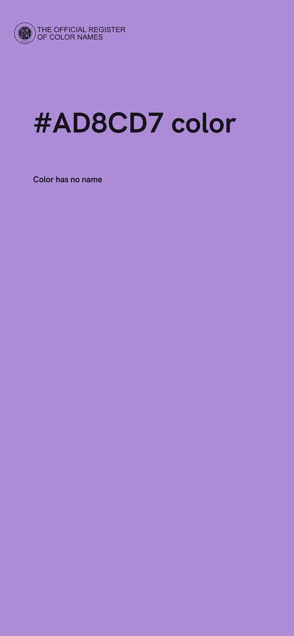 #AD8CD7 color image