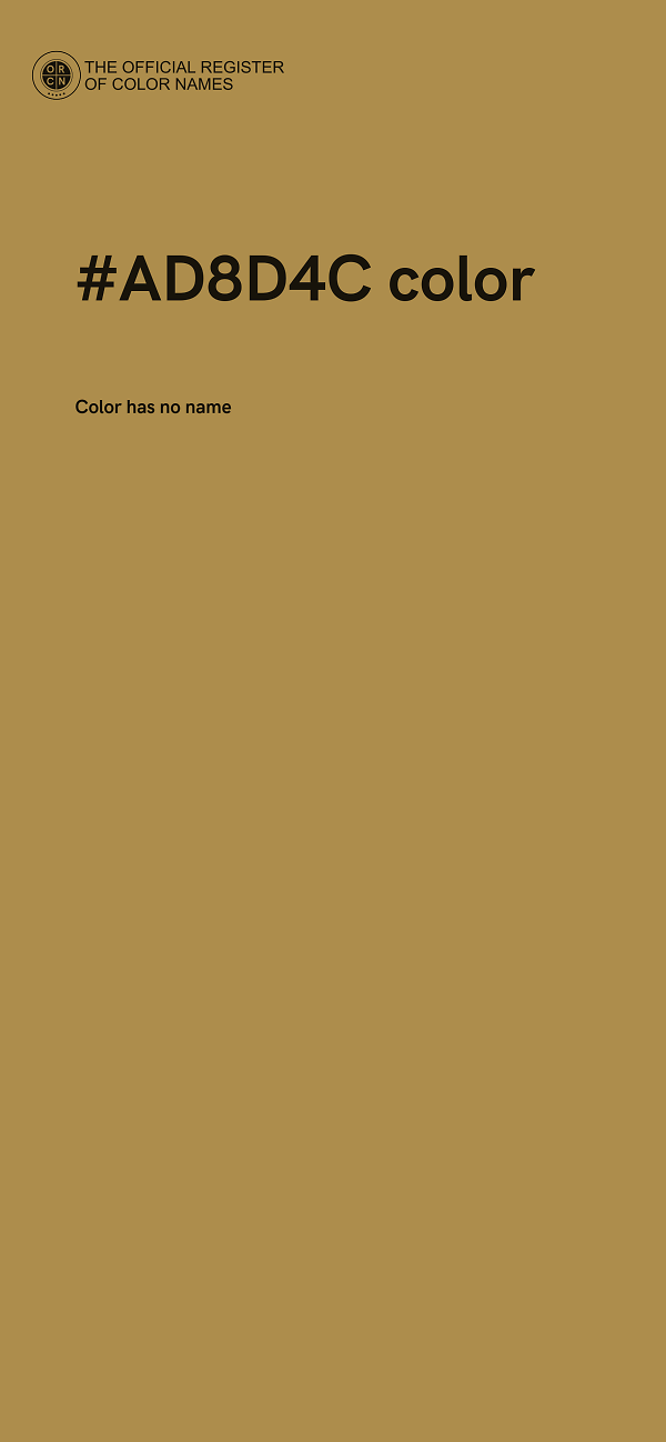 #AD8D4C color image
