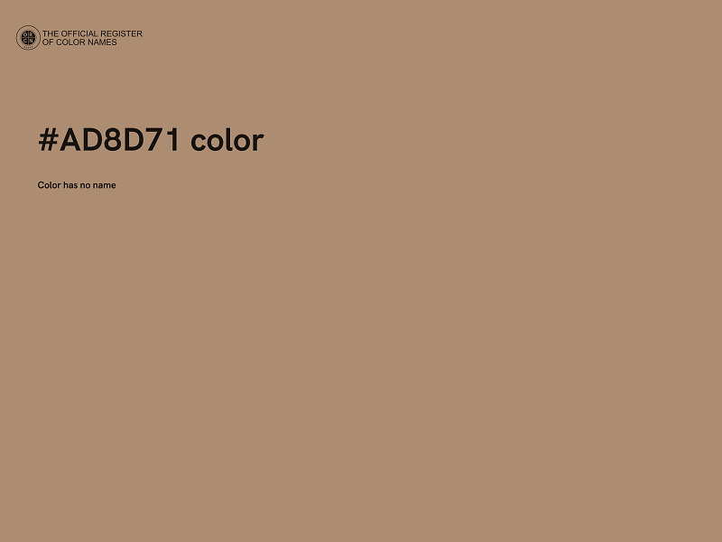 #AD8D71 color image