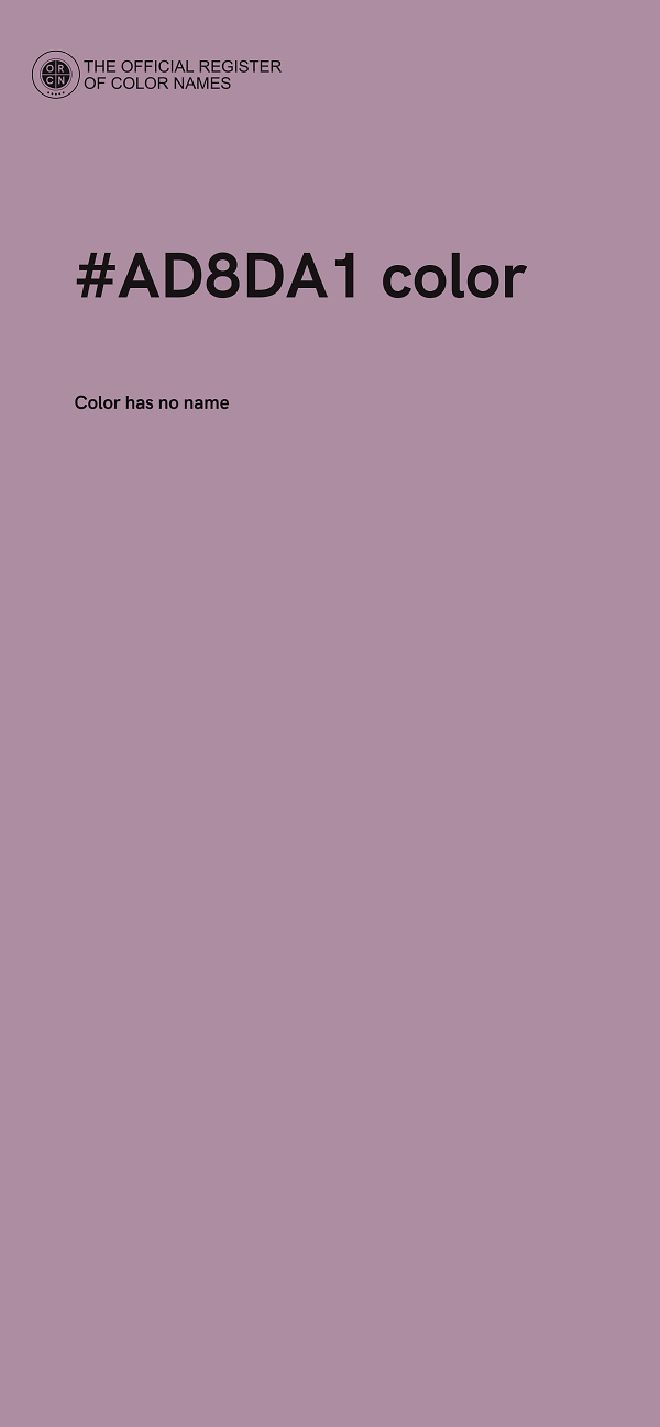 #AD8DA1 color image