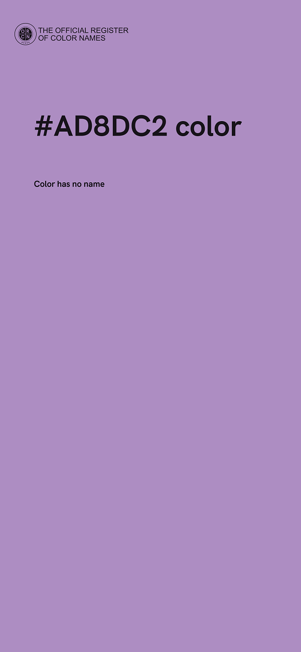 #AD8DC2 color image