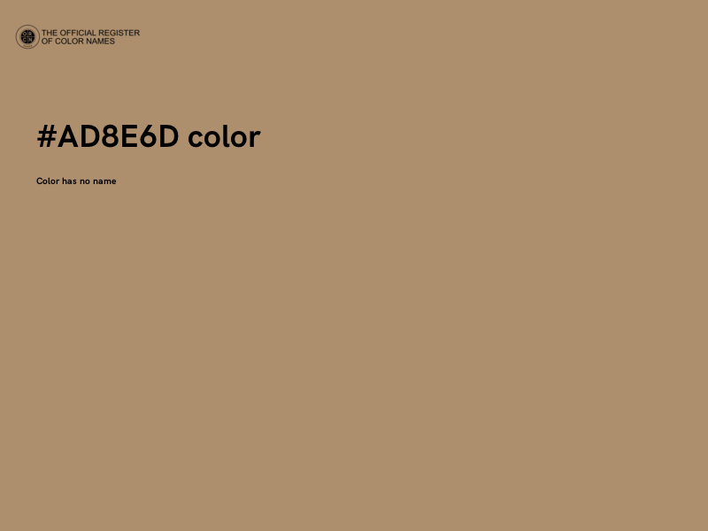 #AD8E6D color image