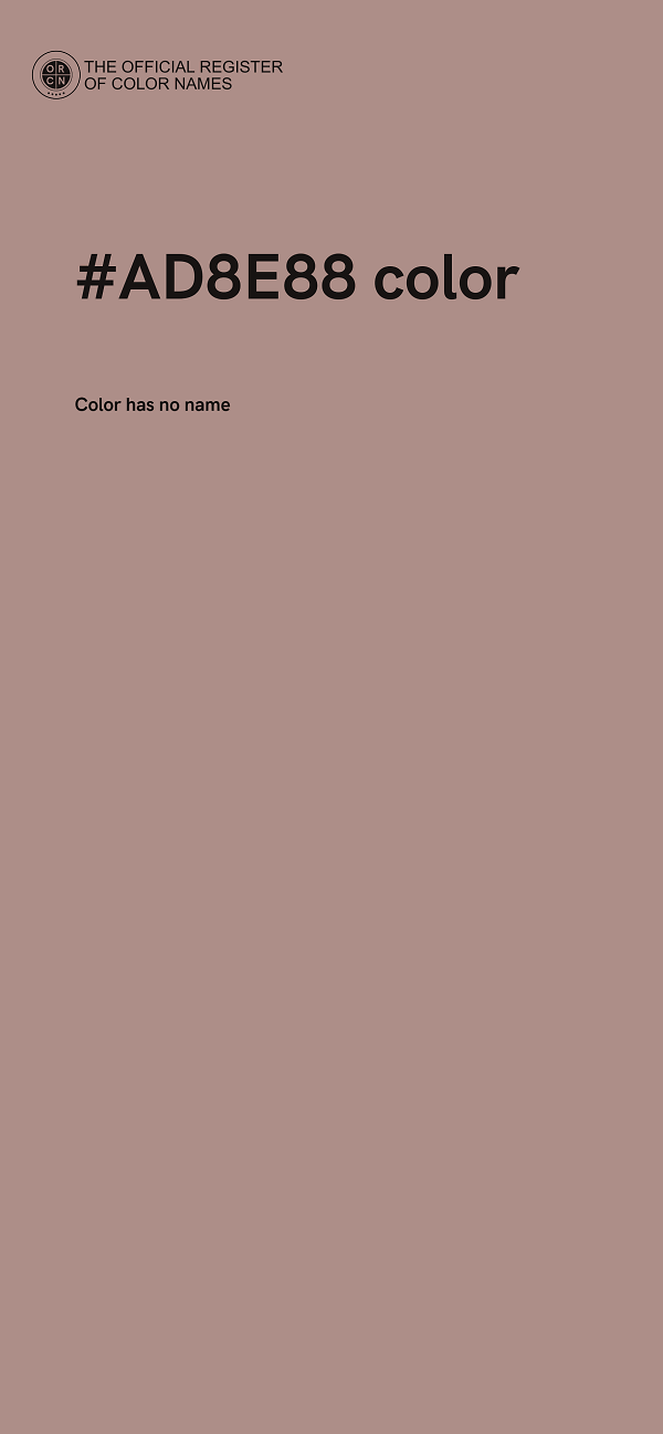 #AD8E88 color image