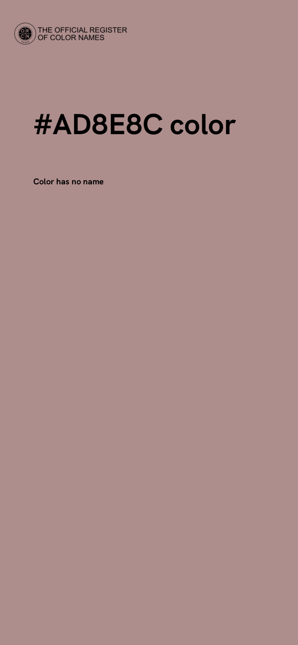 #AD8E8C color image