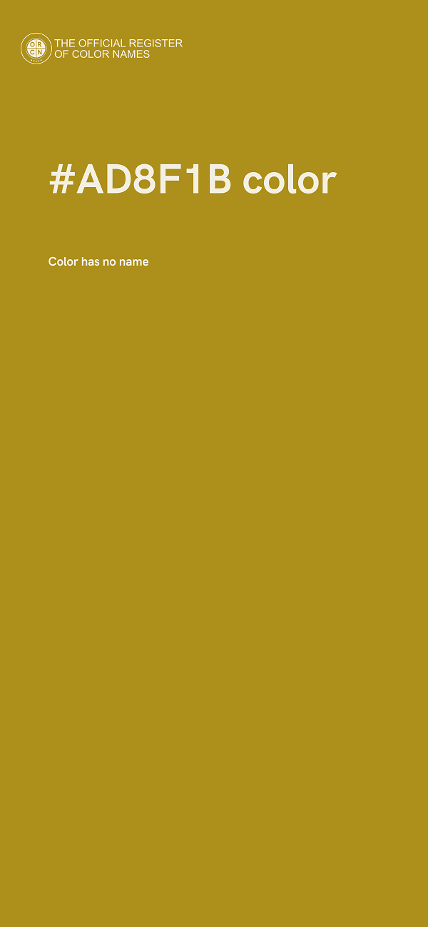 #AD8F1B color image