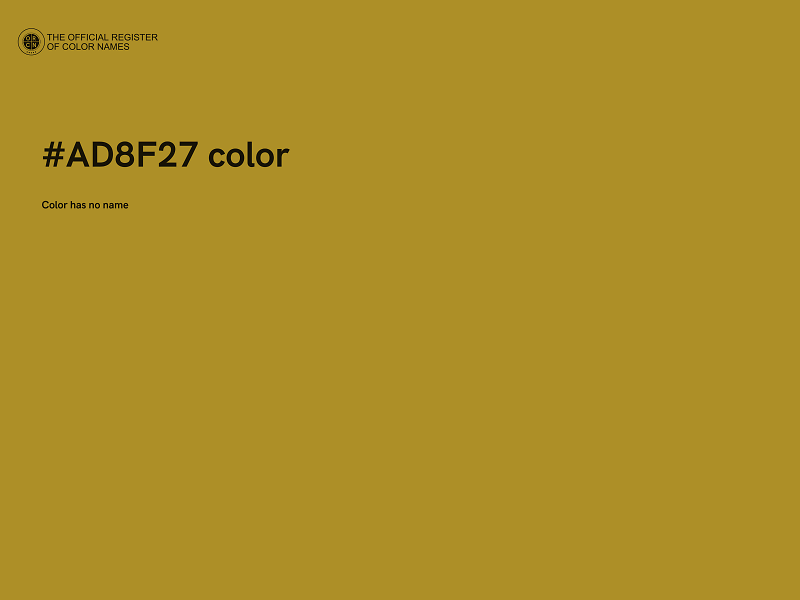 #AD8F27 color image
