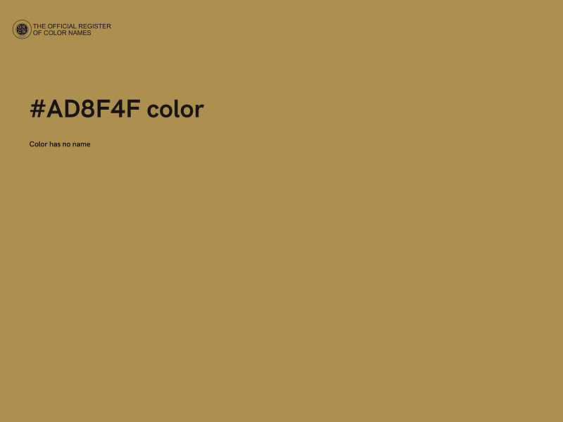 #AD8F4F color image