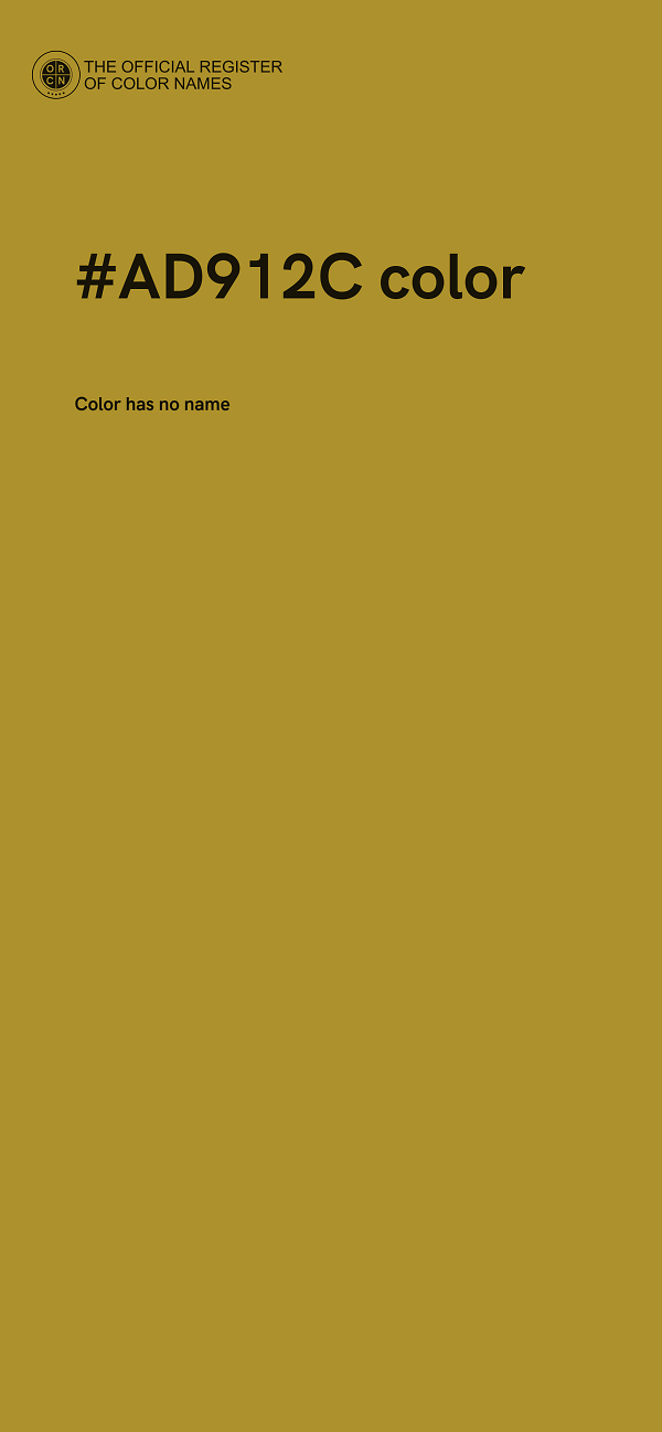 #AD912C color image