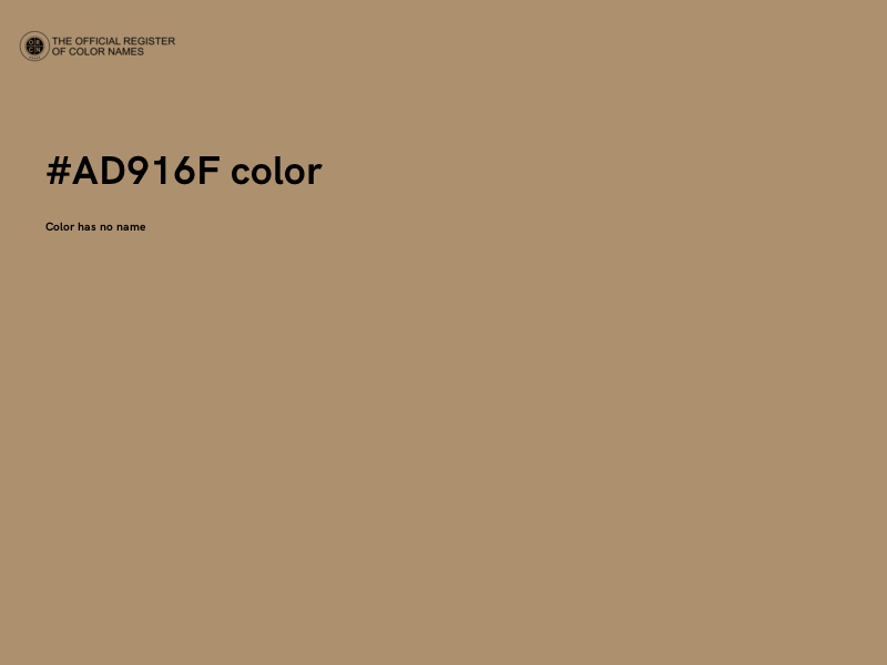 #AD916F color image