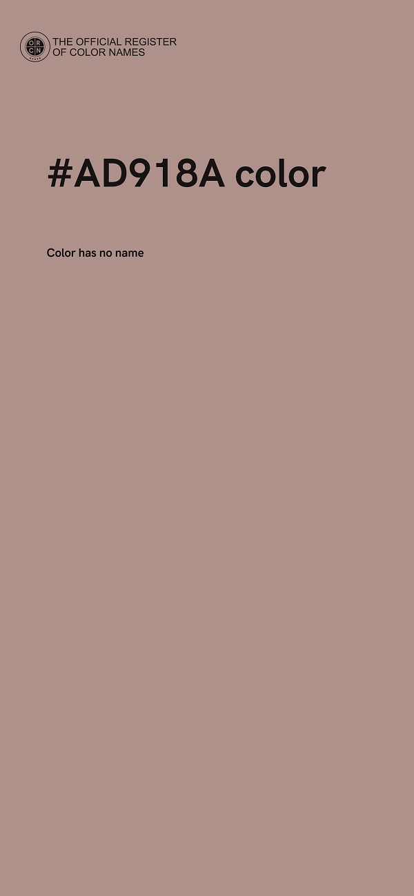 #AD918A color image