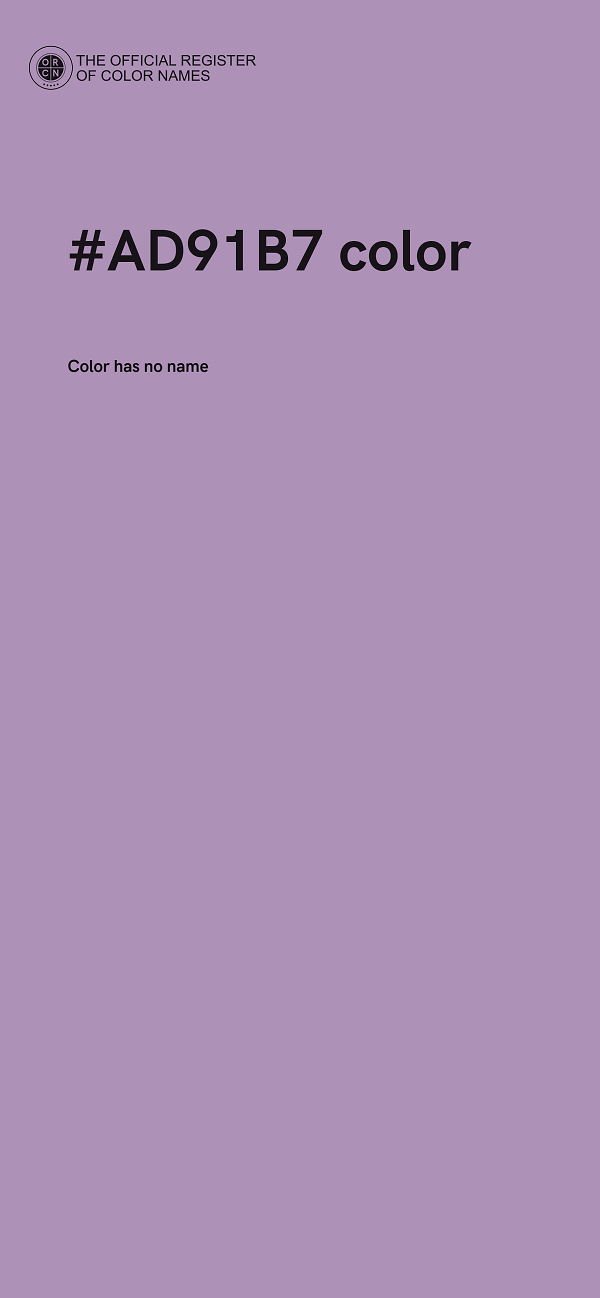 #AD91B7 color image