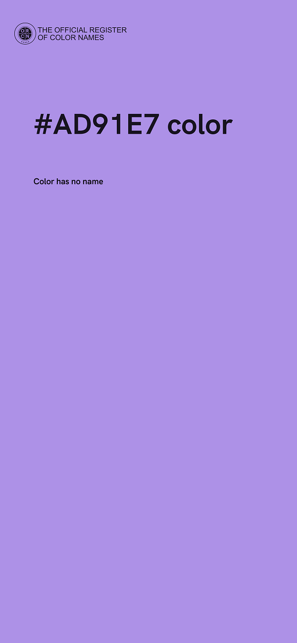 #AD91E7 color image