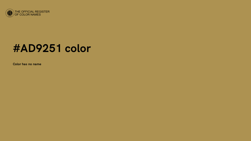 #AD9251 color image
