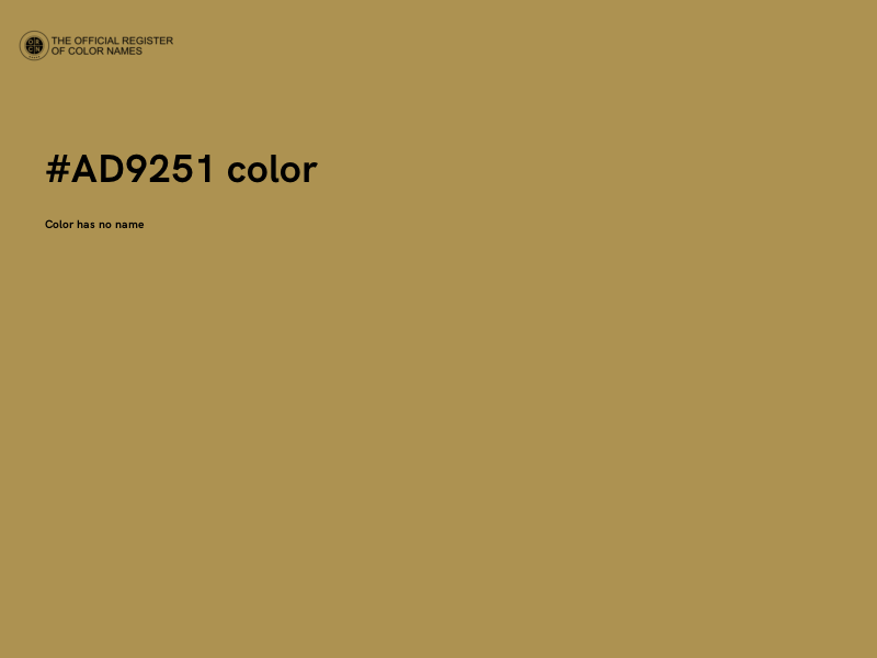 #AD9251 color image