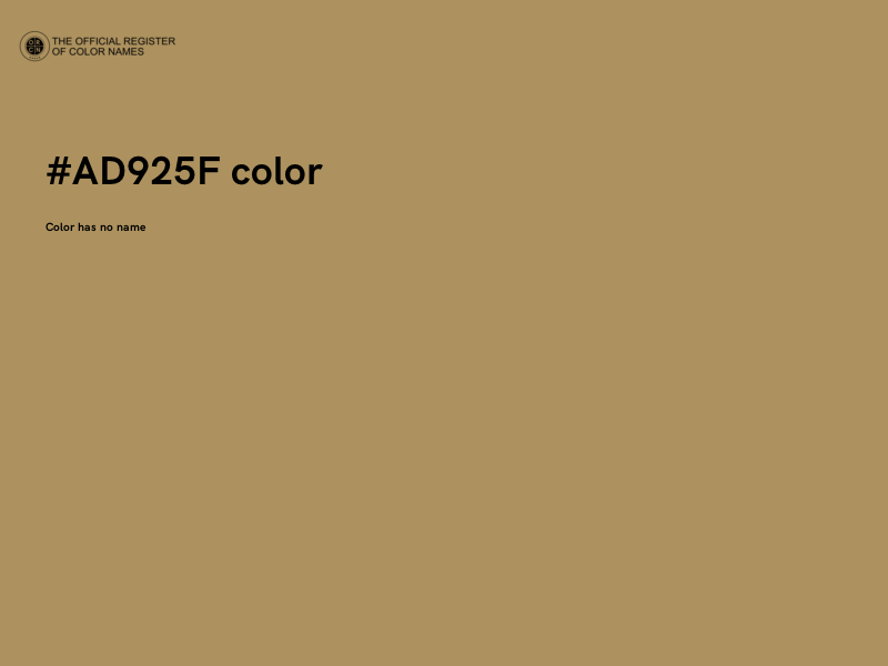 #AD925F color image