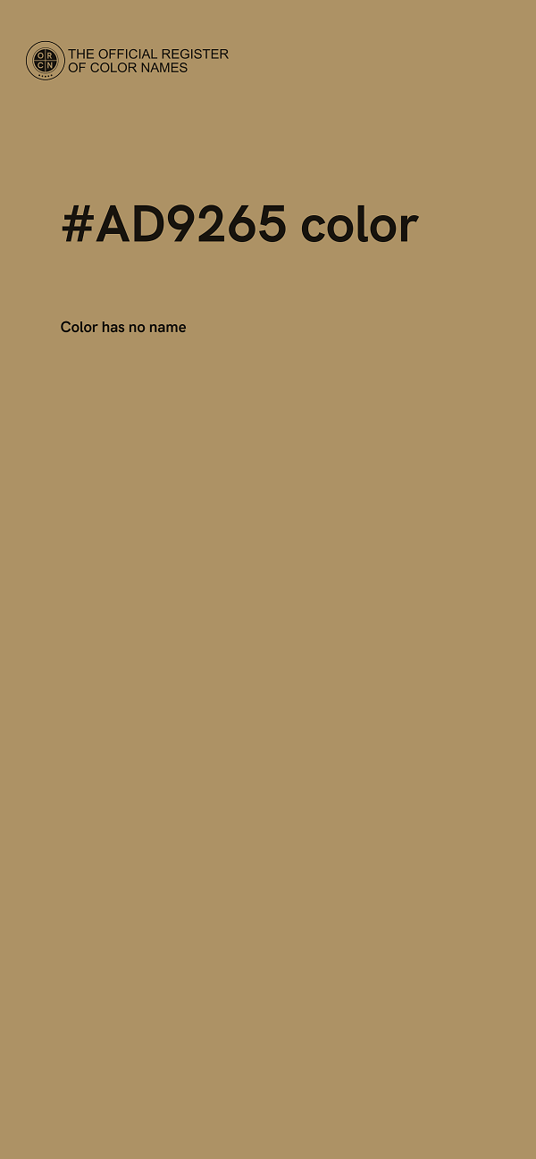 #AD9265 color image