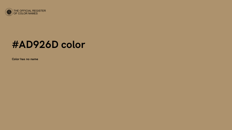 #AD926D color image