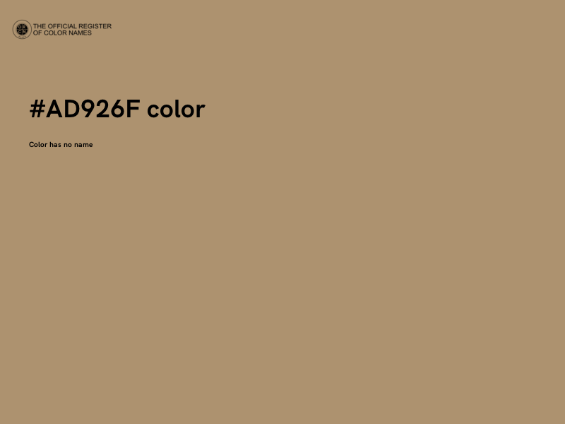 #AD926F color image