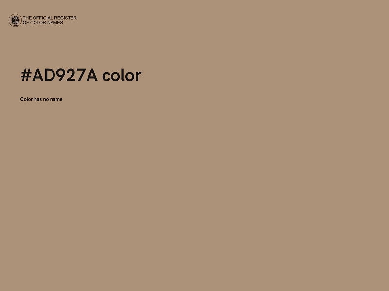 #AD927A color image