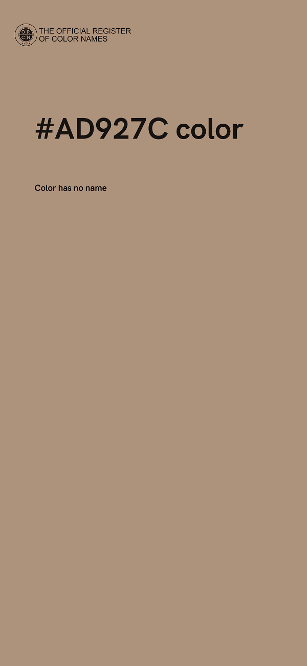 #AD927C color image