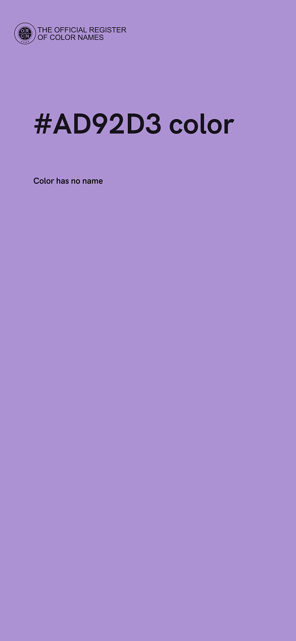 #AD92D3 color image