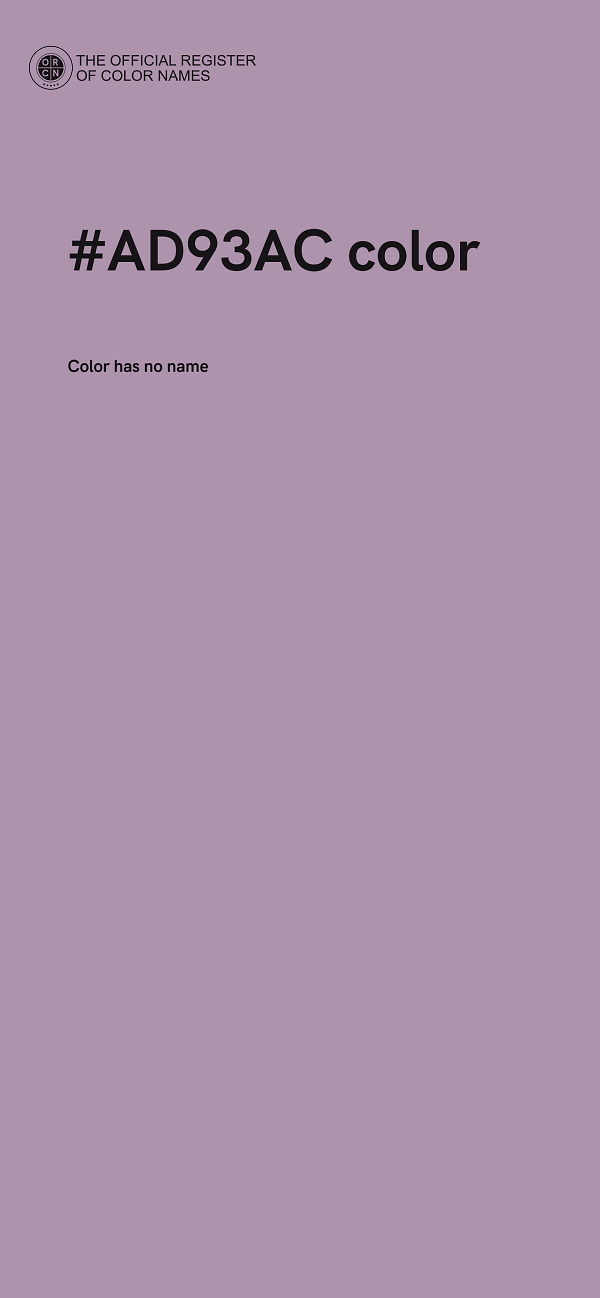 #AD93AC color image