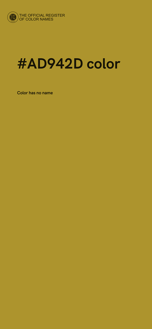 #AD942D color image