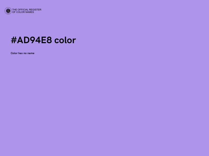 #AD94E8 color image