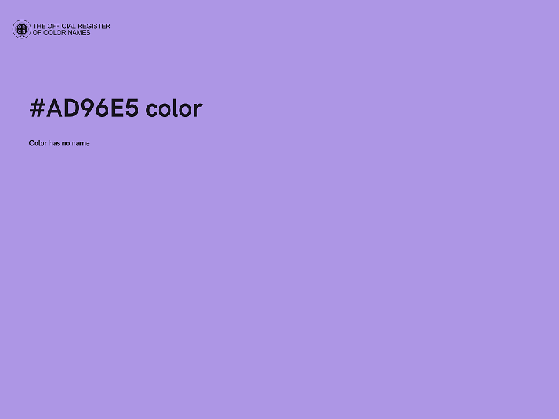 #AD96E5 color image