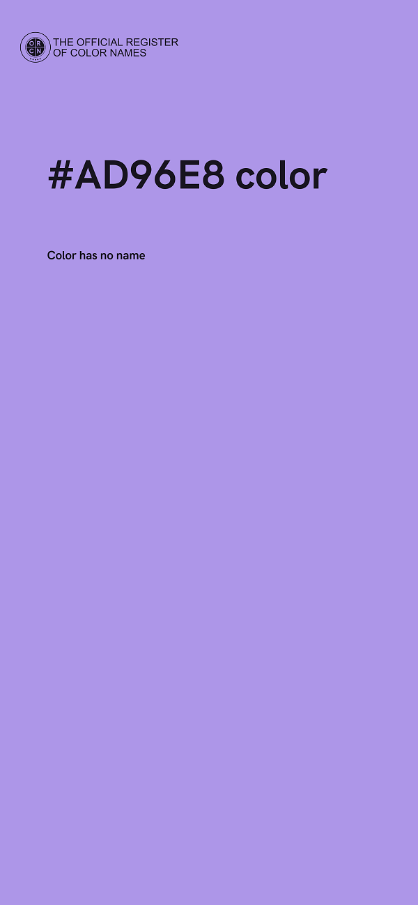 #AD96E8 color image