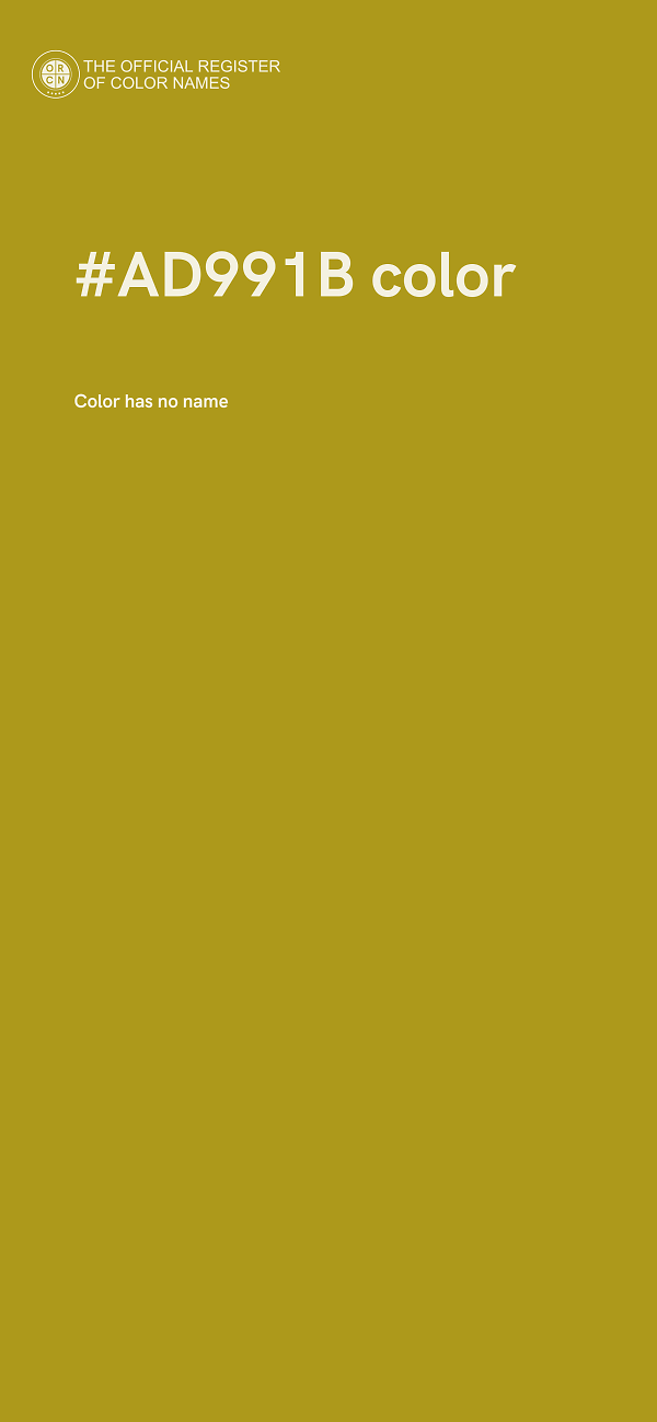 #AD991B color image