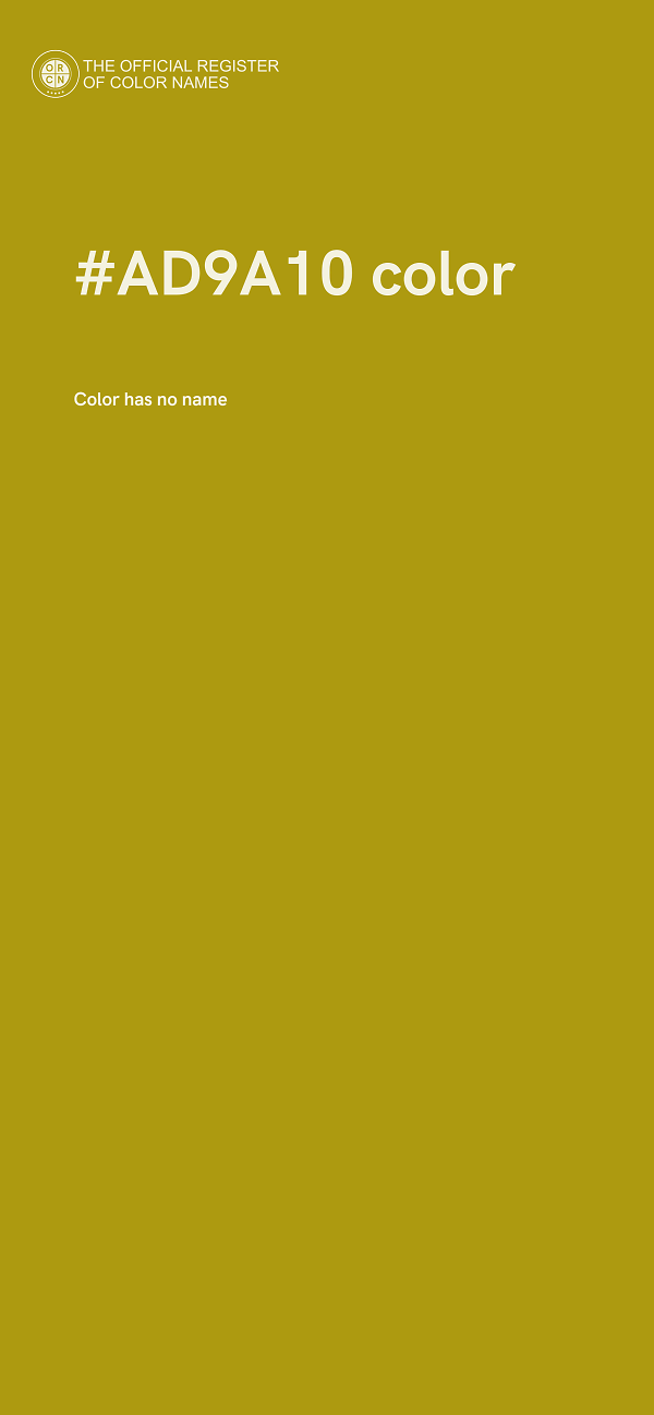 #AD9A10 color image