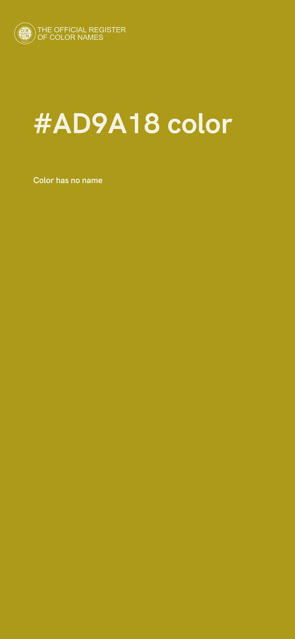 #AD9A18 color image