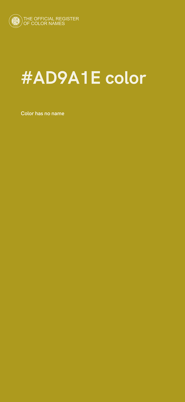 #AD9A1E color image