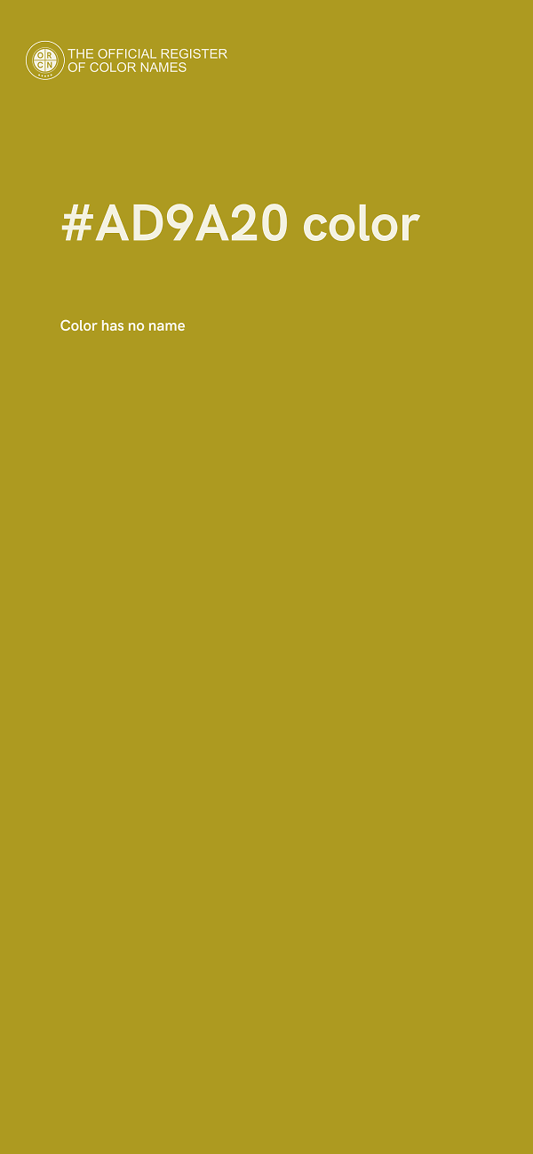 #AD9A20 color image