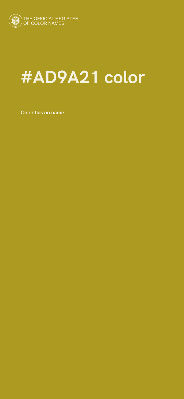 #AD9A21 color image