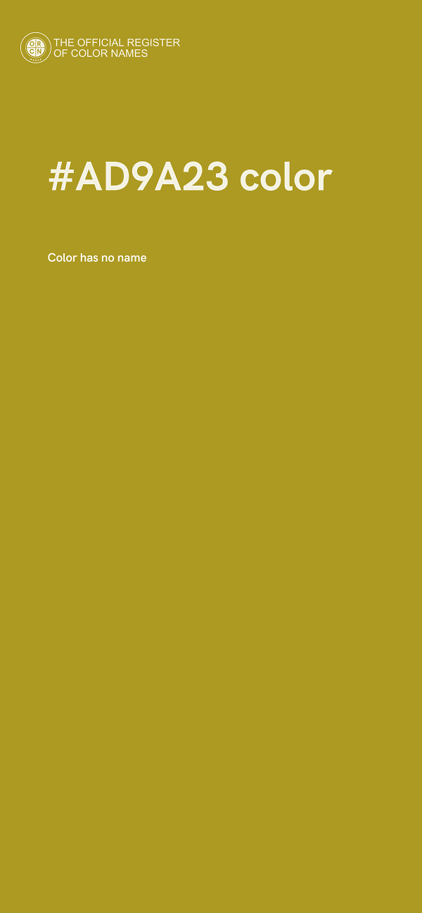 #AD9A23 color image